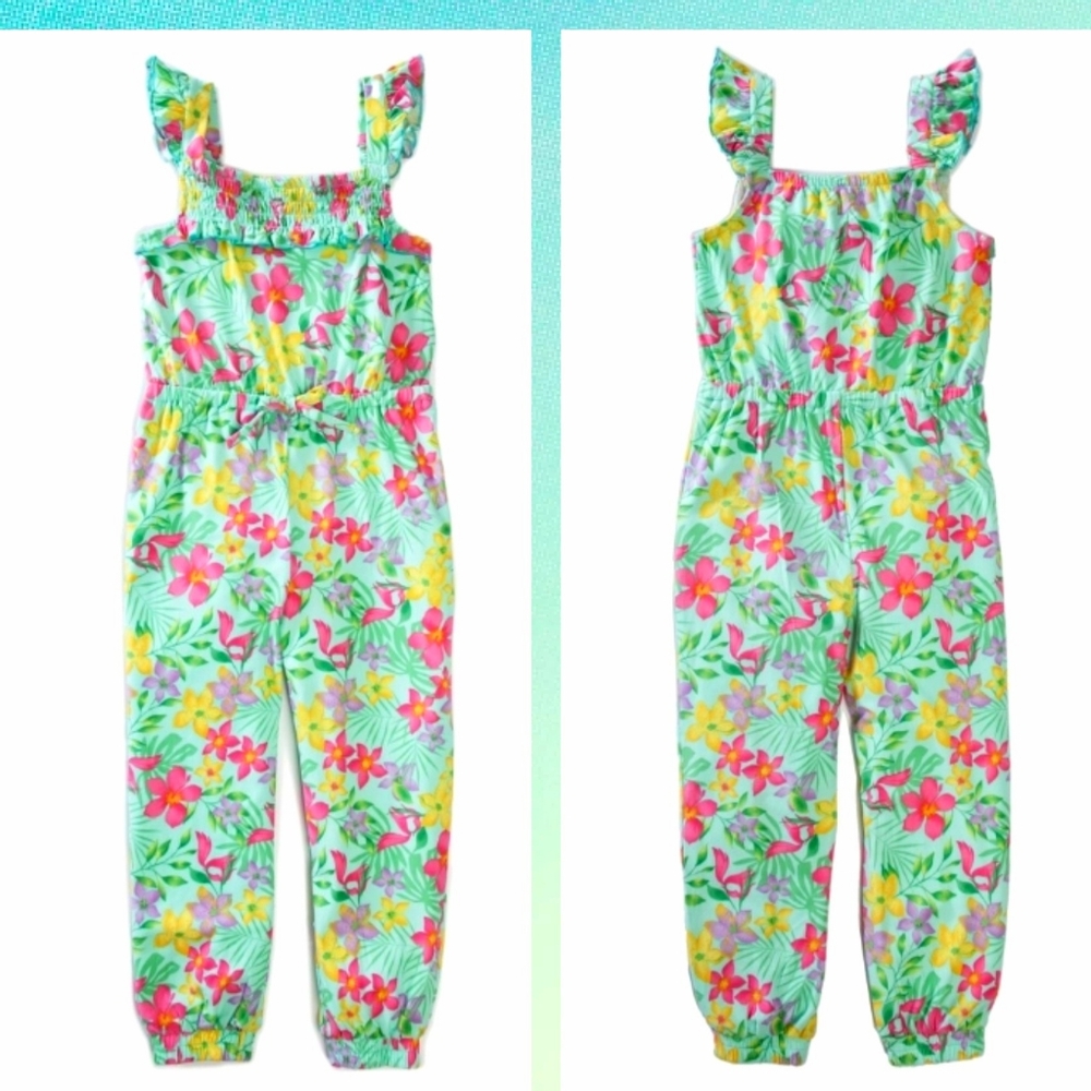 Floral Kids Jumpsuit - Multicolor